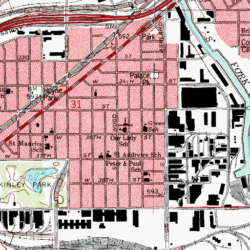 Topographic Map of Our Lady of Good Counsel Roman Catholic Church, IL