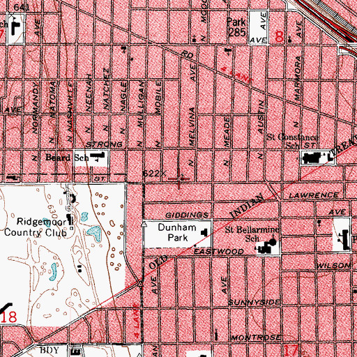 Topographic Map of Our Lords American Lutheran Church, IL