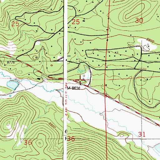 Topographic Map of Lydia Ranch, CO