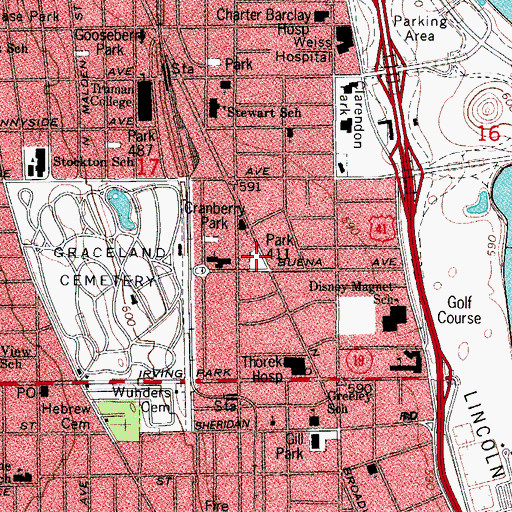 Topographic Map of Park 411, IL