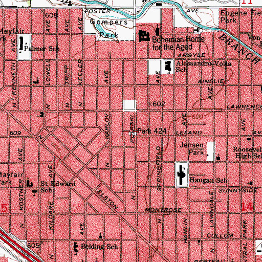 Topographic Map of Park 424, IL