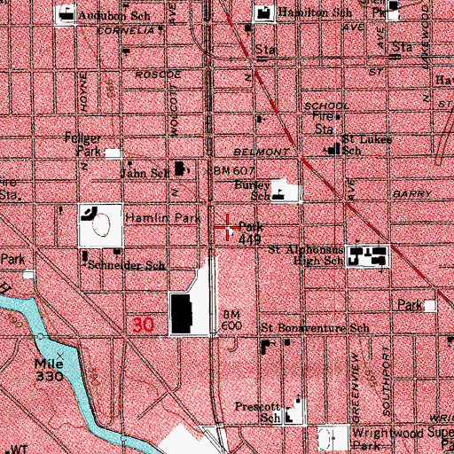 Topographic Map of Park 449, IL