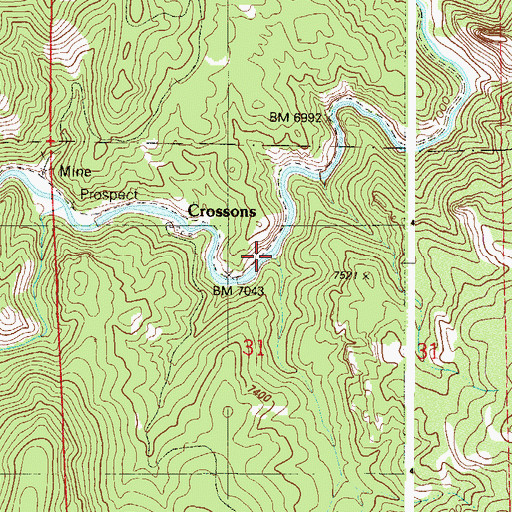 Topographic Map of Beaver Gulch, CO
