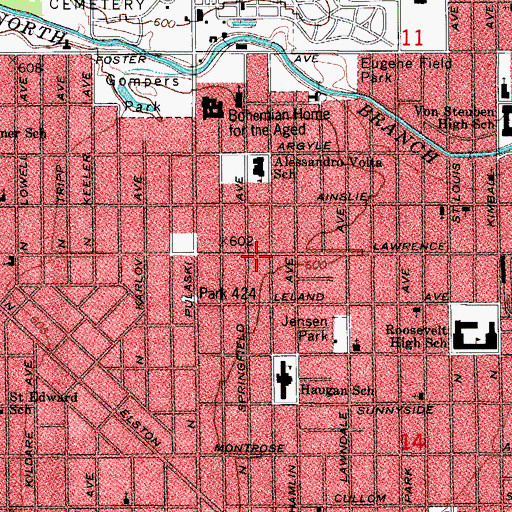 Topographic Map of Peniel Center, IL