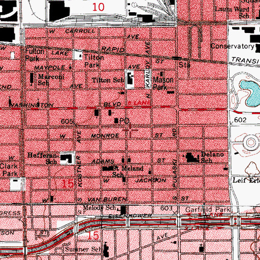 Topographic Map of Pentecostal House of Prayer, IL