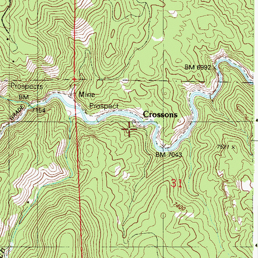Topographic Map of Crossons, CO