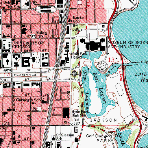 Topographic Map of Perennial Garden, IL