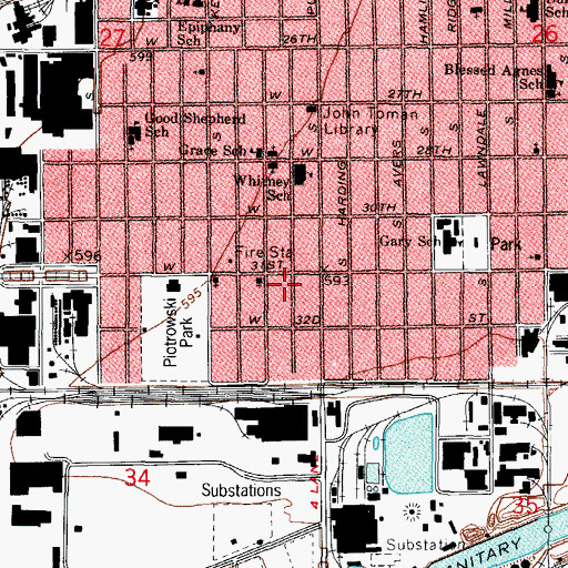 Topographic Map of Peter Cottontail Day Nursery, IL