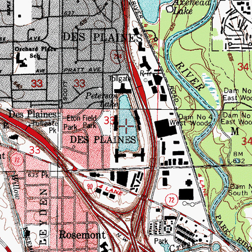 Topographic Map of Peterson Lake, IL