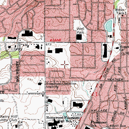 Topographic Map of Pinewood Park, IL