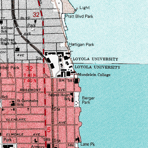 Topographic Map of Piper Hall, IL