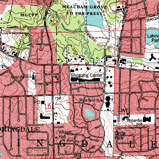 Topographic Map of Pivot Point Academy, IL