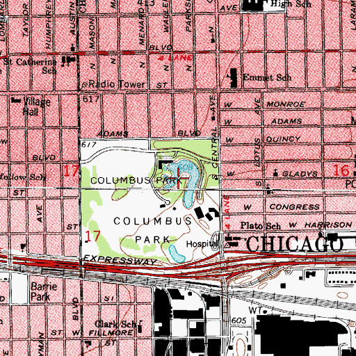 Topographic Map of Players Hill, IL