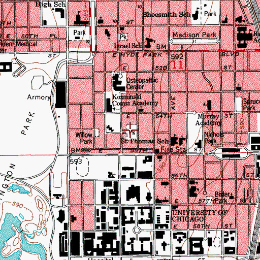 Topographic Map of Playlot 291, IL