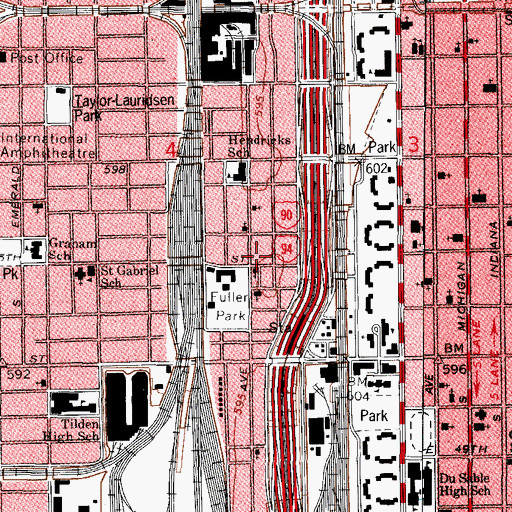 Topographic Map of Pleasant Valley Baptist Church, IL