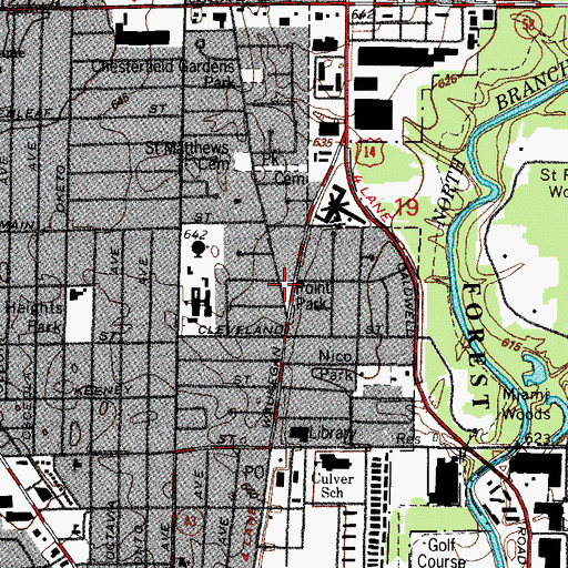 Topographic Map of Point Park, IL