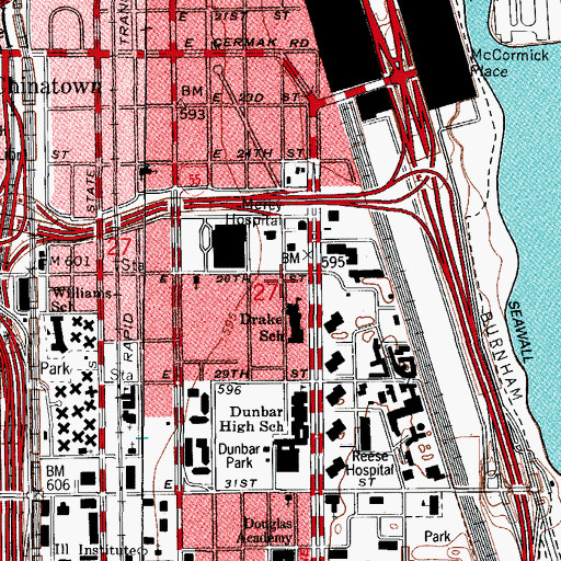 Topographic Map of Prairie Courts, IL