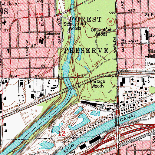 Topographic Map of Prescotts Island, IL