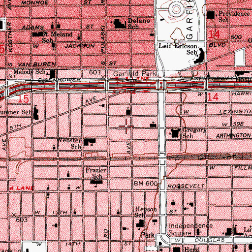 Topographic Map of Presentation King Hall, IL
