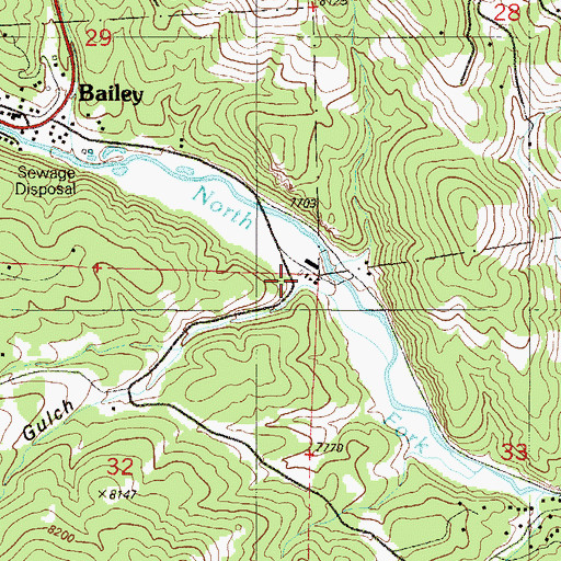 Topographic Map of Corbin Gulch, CO