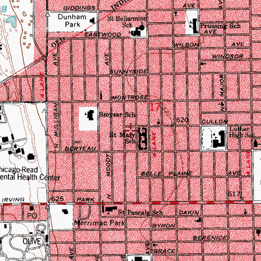 Topographic Map of Providence Center, IL
