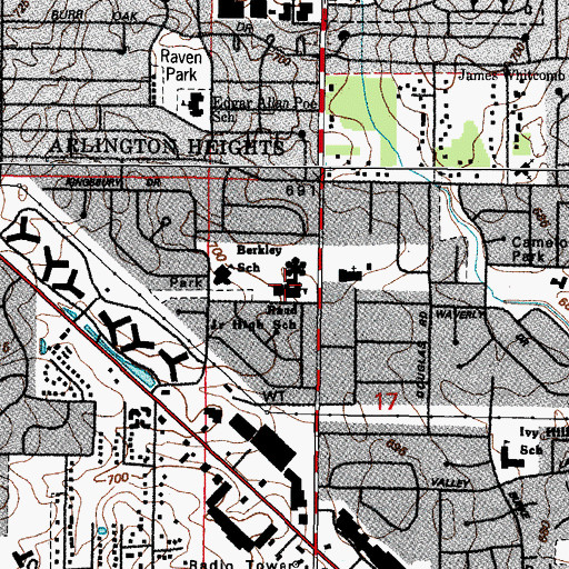 Topographic Map of Rand Junior High School, IL