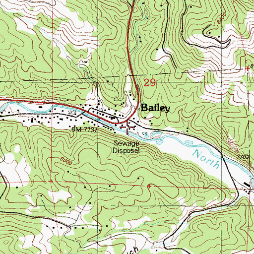 Topographic Map of Crow Gulch, CO