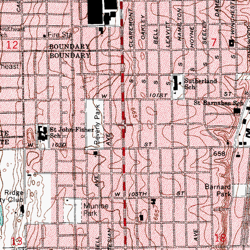 Topographic Map of The Reading House, IL