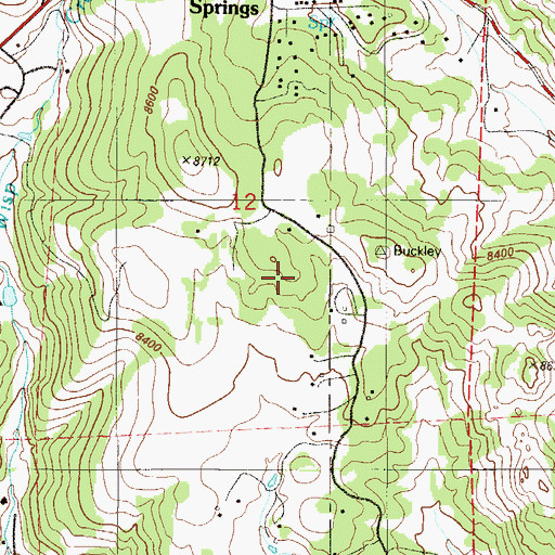Topographic Map of Shaffer Ranch, CO