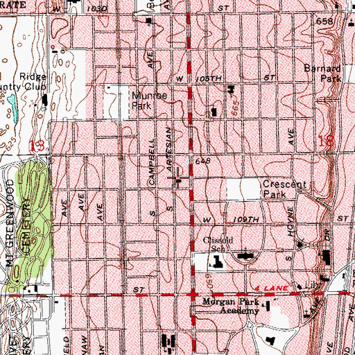 Topographic Map of Religious Society of Friends, IL
