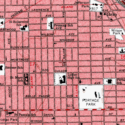 Topographic Map of Reorganized Church of Jesus Christ of Latter Day Saints, IL