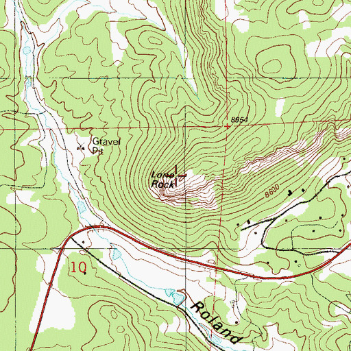 Topographic Map of Lone Rock, CO