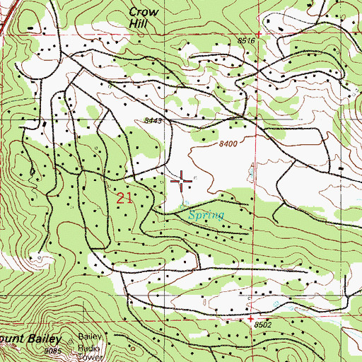 Topographic Map of Fitzsimmons Ranch, CO