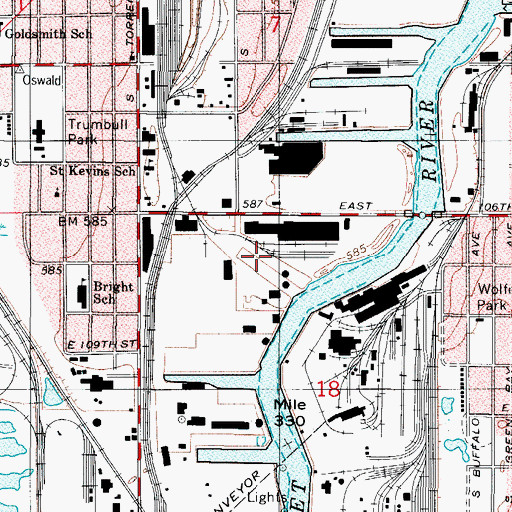 Topographic Map of Rock Island Slip (historical), IL