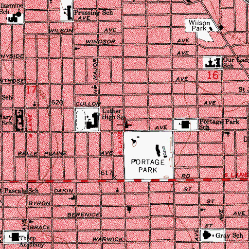 Topographic Map of Romanian Eastern Orthodox Church of Saint Mary, IL
