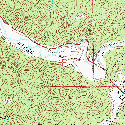 Topographic Map of Miller Gulch, CO