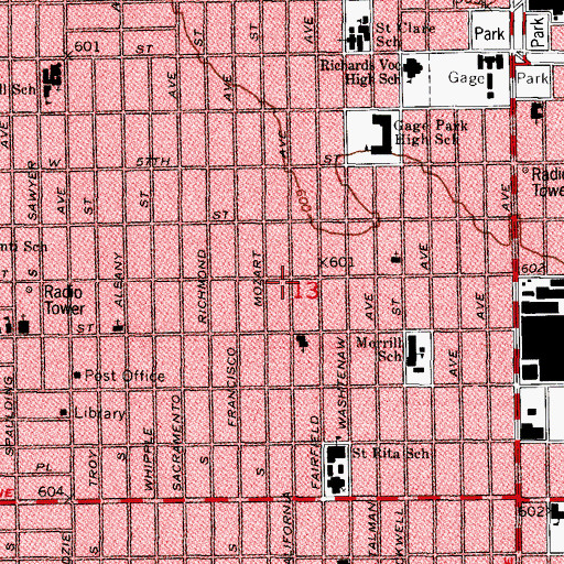 Topographic Map of Rumanian Pentecostal Assembly, IL