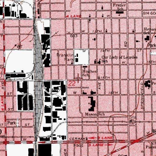 Topographic Map of Healing Temple of God, IL