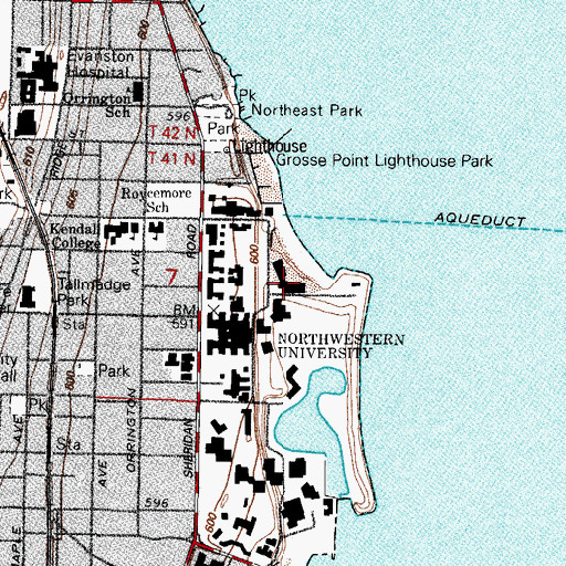 Topographic Map of Henry Crown Sports Pavilion, IL