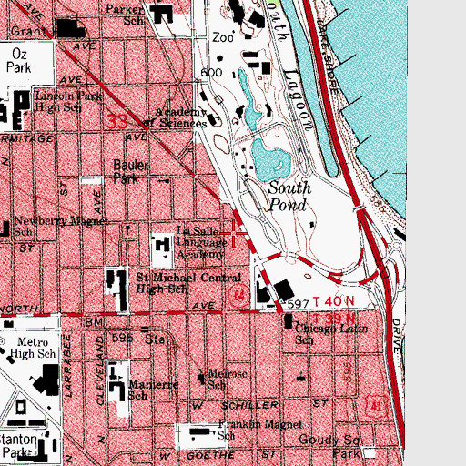 Topographic Map of Hermon Baptist Church, IL
