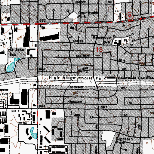 Topographic Map of High Ridge Knolls Park, IL