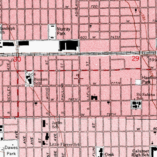 Topographic Map of Highland Day Care Center, IL