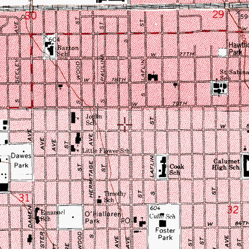 Topographic Map of Highland Educational Day Care Center, IL