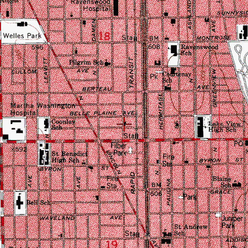 Topographic Map of Holy Apostolic Catholic Church of the East, IL