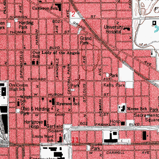 Topographic Map of Holy Circle Pentecostal Church, IL