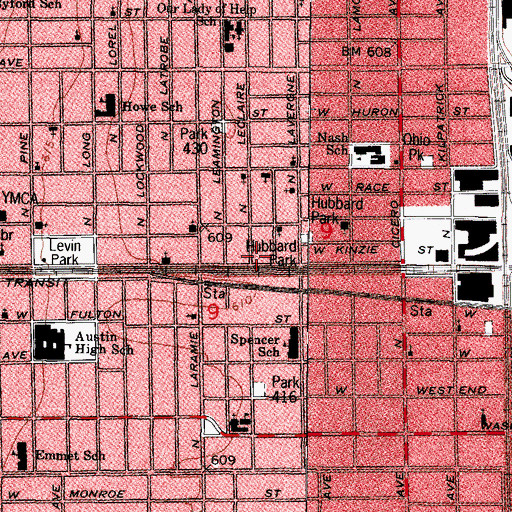 Topographic Map of Holy City Church of God in Christ, IL