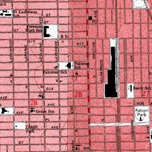 Topographic Map of Holy Communion Lutheran Church, IL