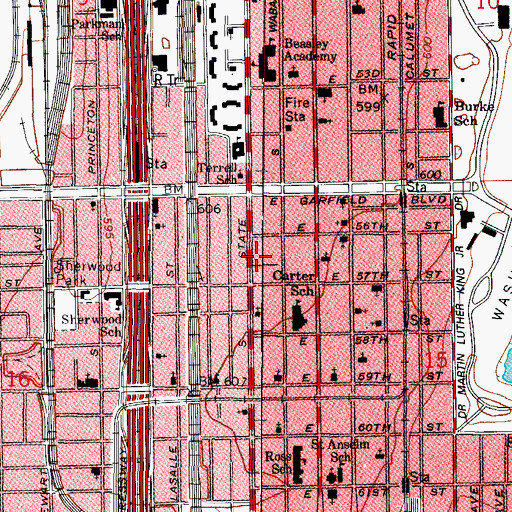 Topographic Map of Holy Cross Temple, IL