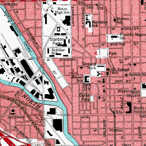 Topographic Map of Holy Family Lutheran Church, IL