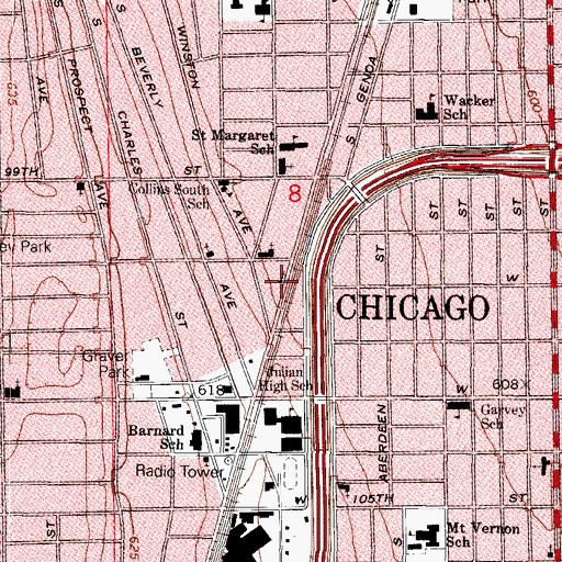 Topographic Map of Holy Ghost Deliverance Temple, IL